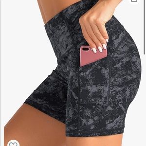 High waisted yoga shorts